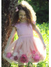 Satin Tulle Flower Girl Dress With Handmade Flowers Satin Tulle Flower Girl Dress With Handmade Flowers